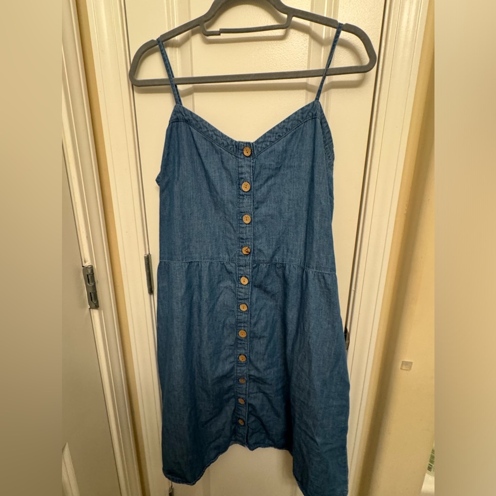 Jean button dress
